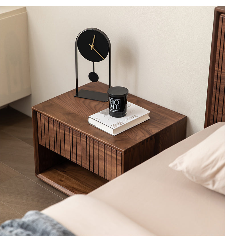 Mazonvintage-Whimsical Solid American Walnut Wood Nightstand