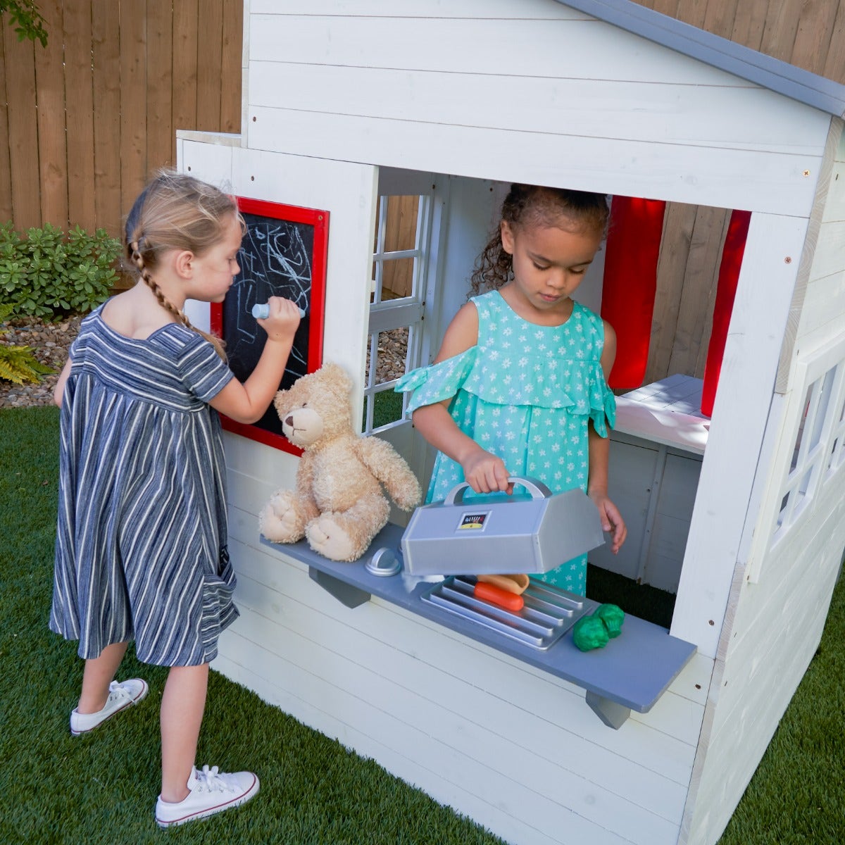 Modern Outdoor Playhouse - White