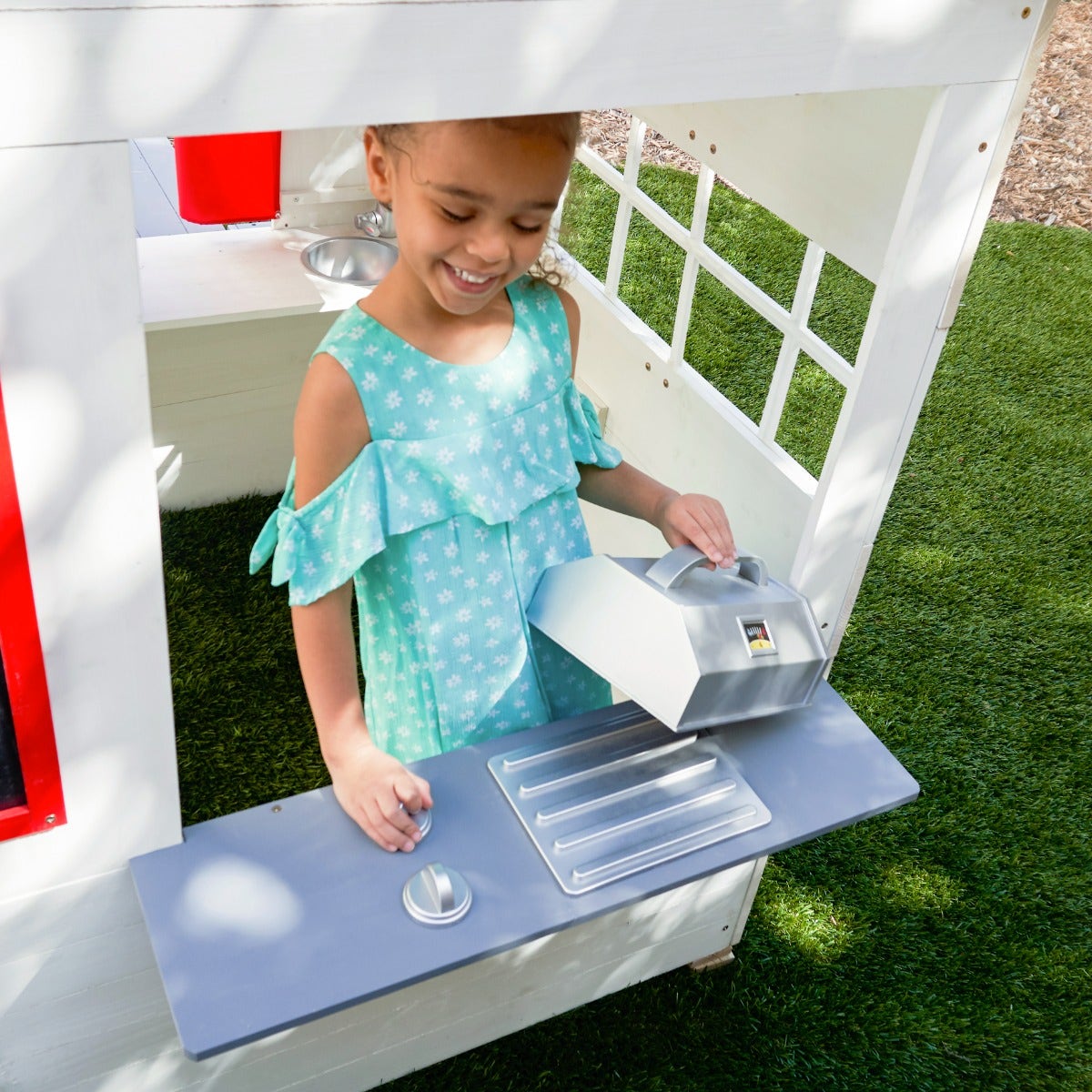 Modern Outdoor Playhouse - White