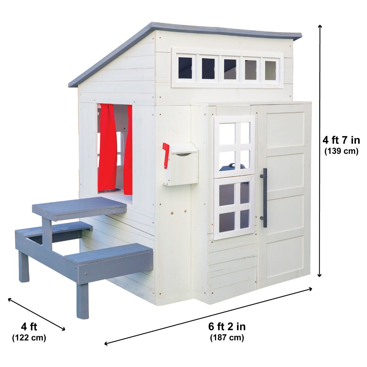 Modern Outdoor Playhouse - White