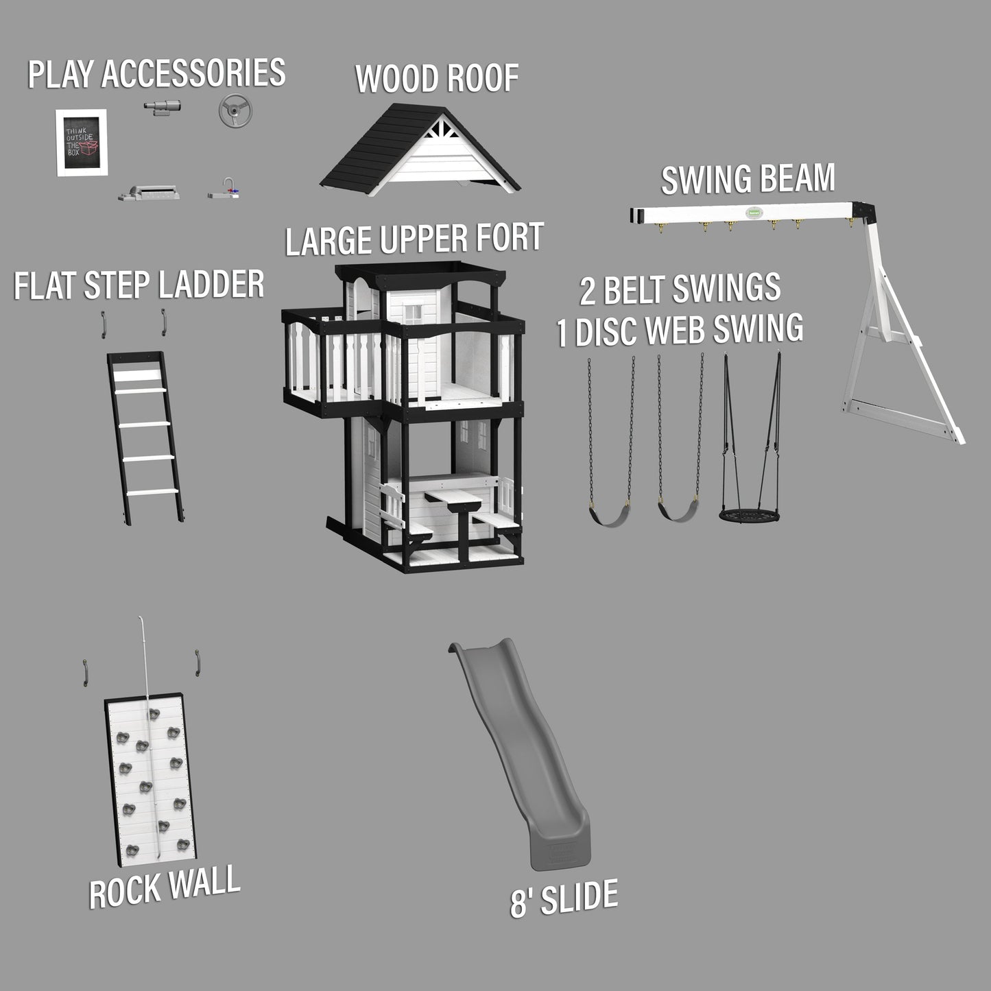 Canyon Creek Swing Set – White