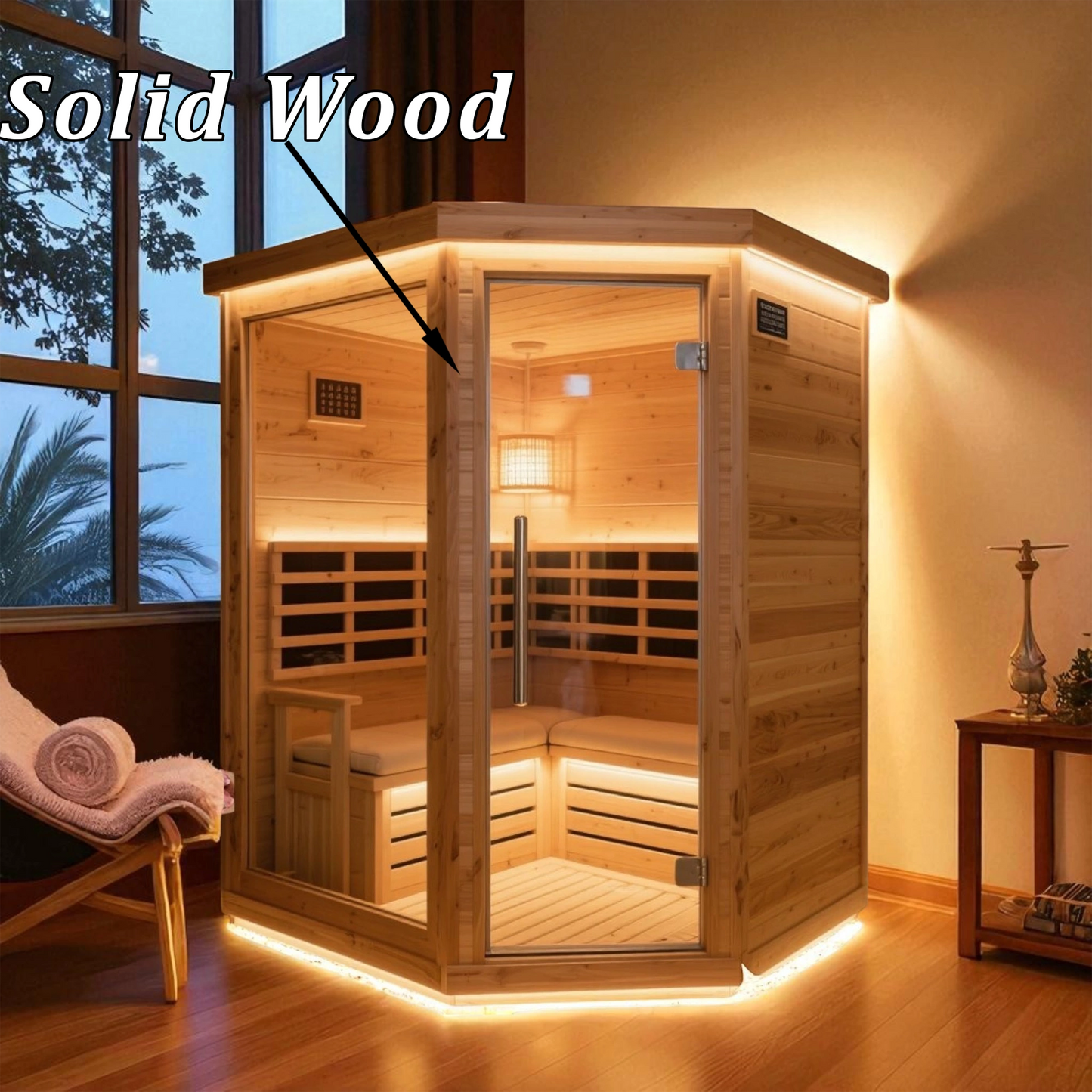 High-class Natural Wood Sauna Room - Luxurious & Modern