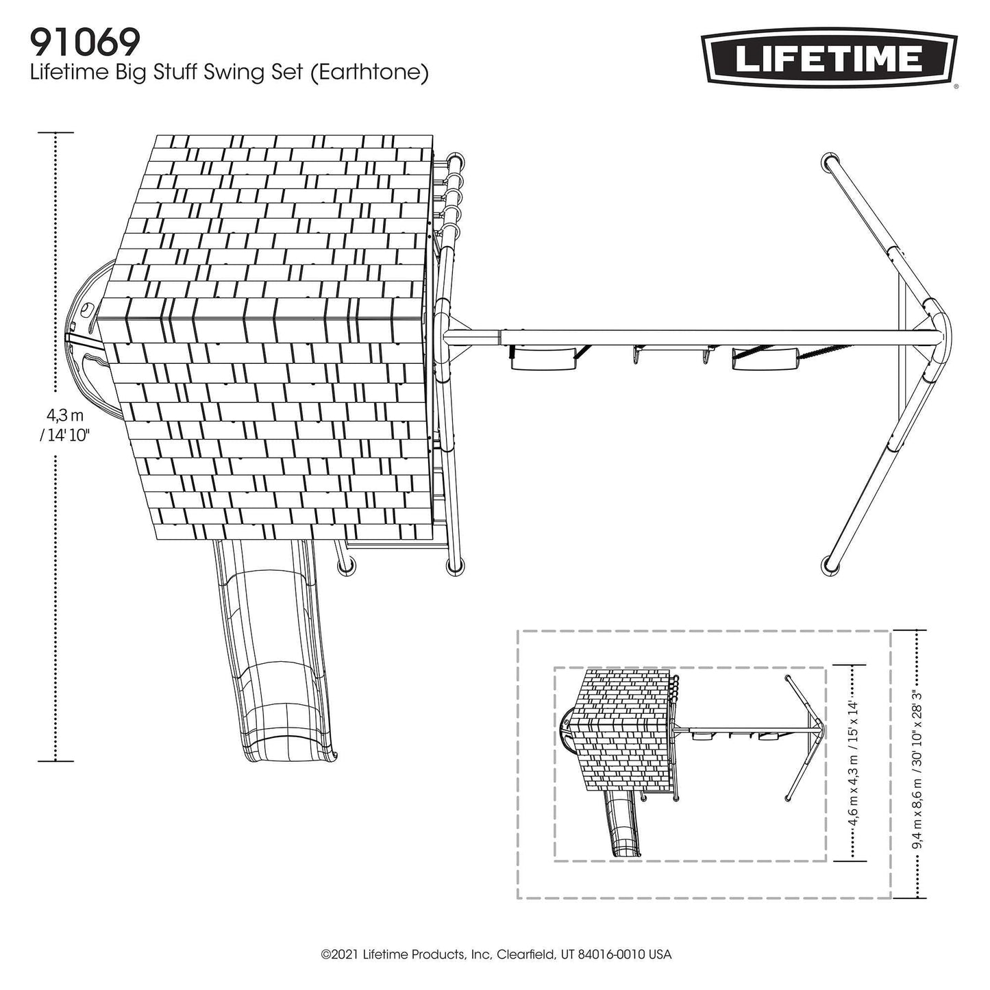 Mazonvintage Big Stuff Swing Set (Earthtone) - 91069