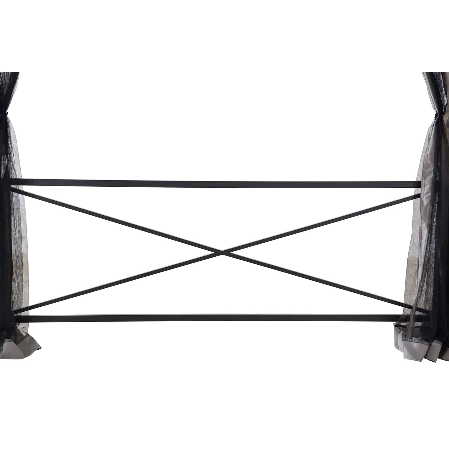 Mazonvintage 15x15 Hexagon Soft Top Gazebo with Netting and Bar Shelf
