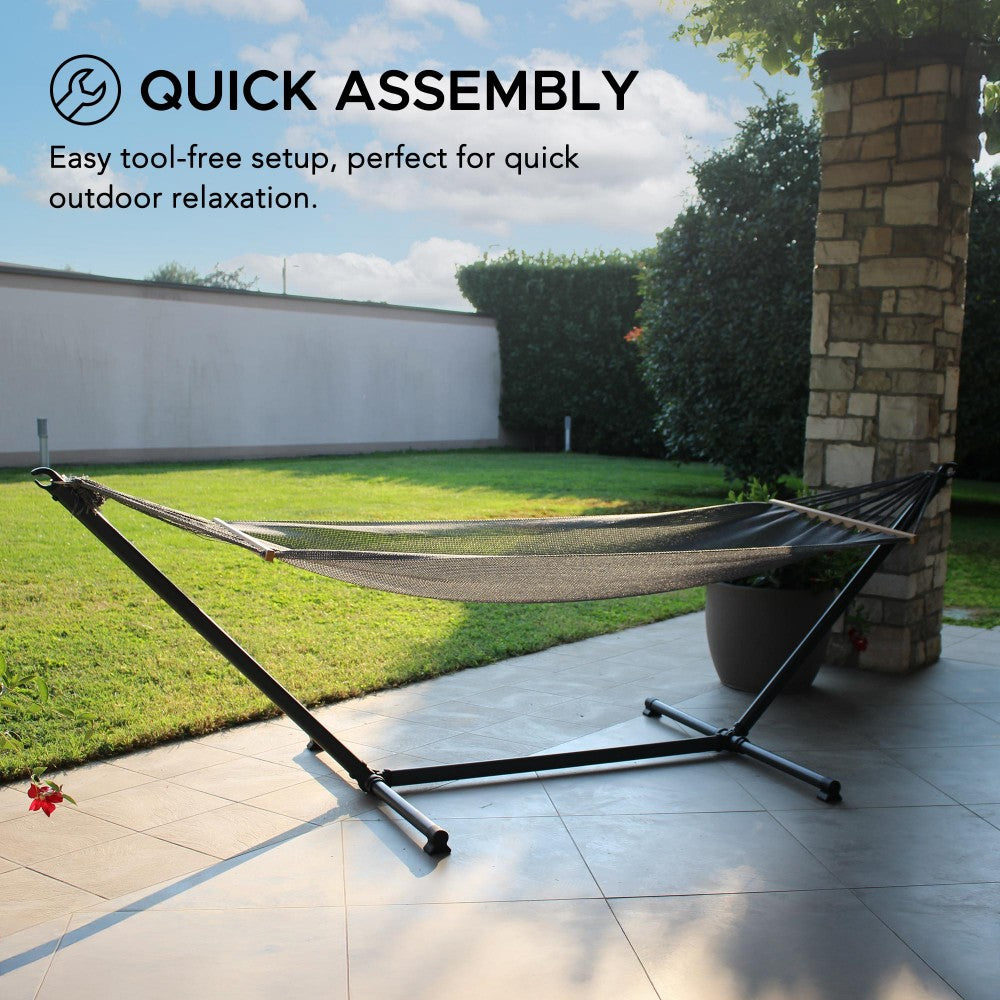 MazonvintageLuxury Portable Hammock with Stand–Made in Italy, Ultra-Light and Tool-Free Setup