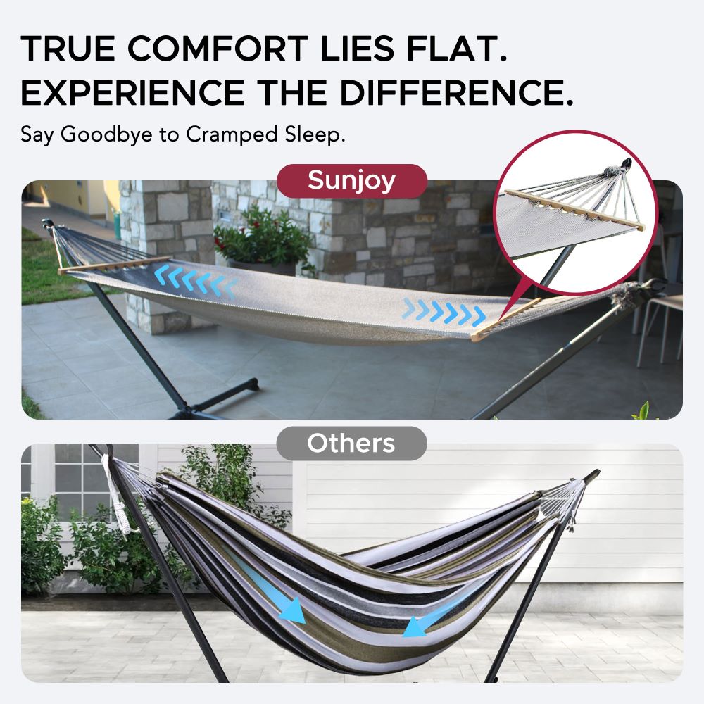 MazonvintageLuxury Portable Hammock with Stand–Made in Italy, Ultra-Light and Tool-Free Setup