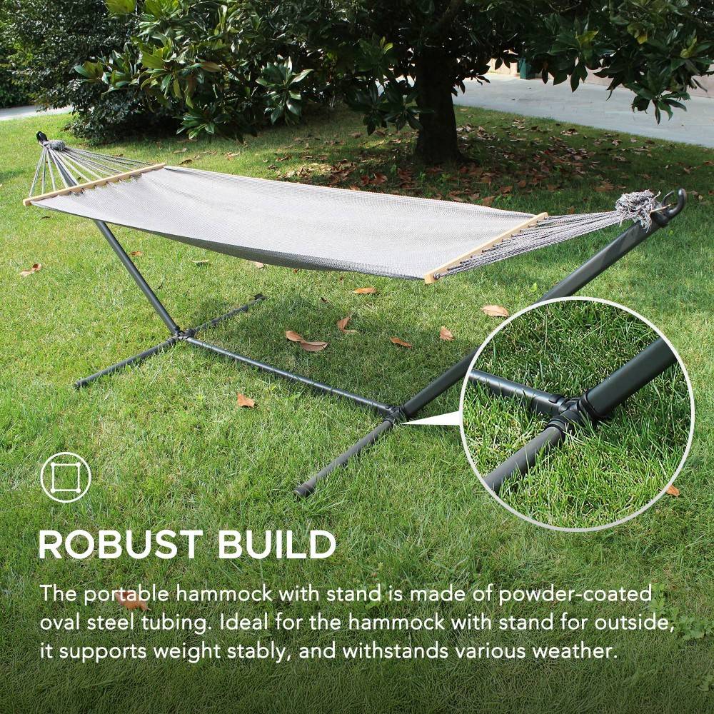 MazonvintageLuxury Portable Hammock with Stand–Made in Italy, Ultra-Light and Tool-Free Setup