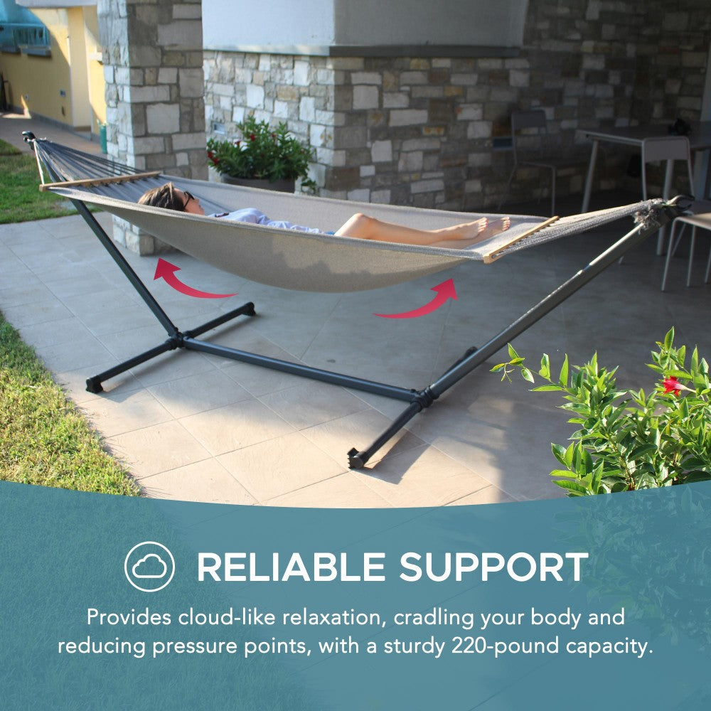 MazonvintageLuxury Portable Hammock with Stand–Made in Italy, Ultra-Light and Tool-Free Setup