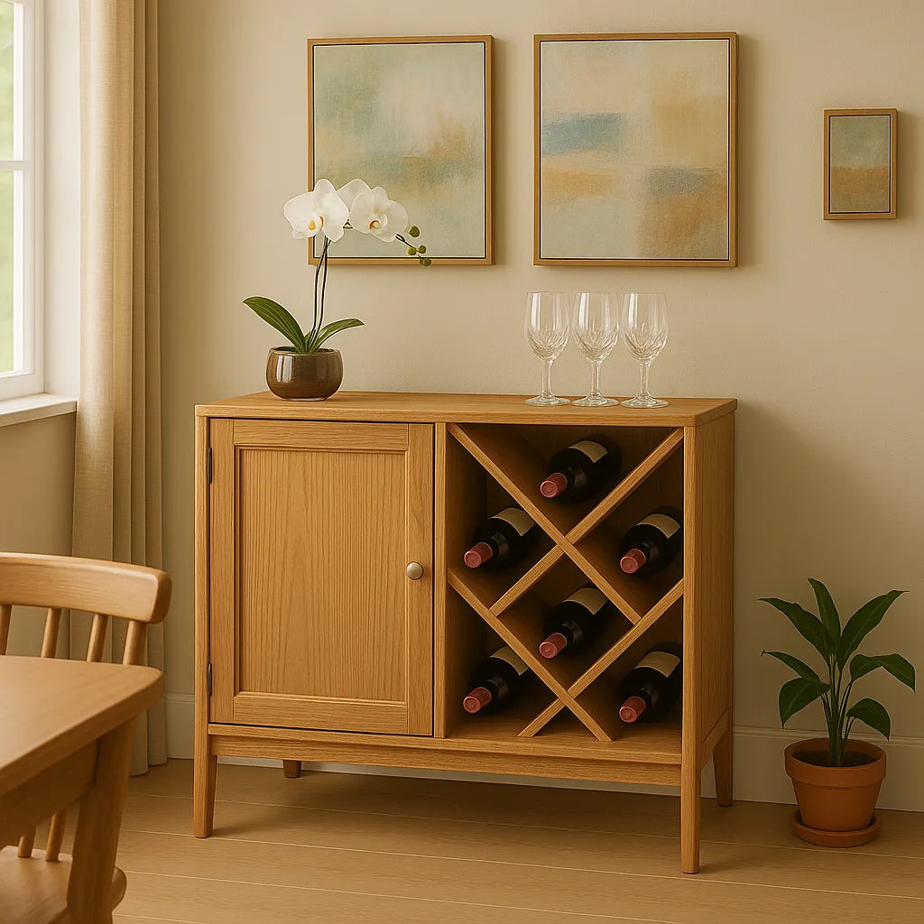 Diamond Wine Cabinet Elevates Bottle Storage Elegance