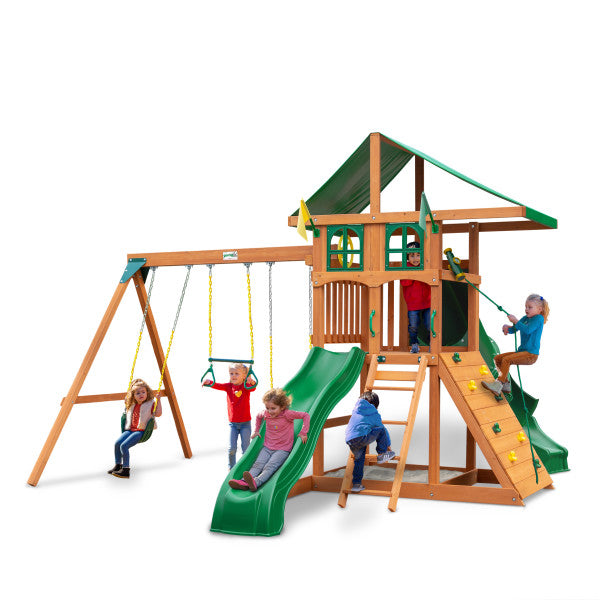 MazonvintagePlaysets Outing With Tube Slide Swing Set