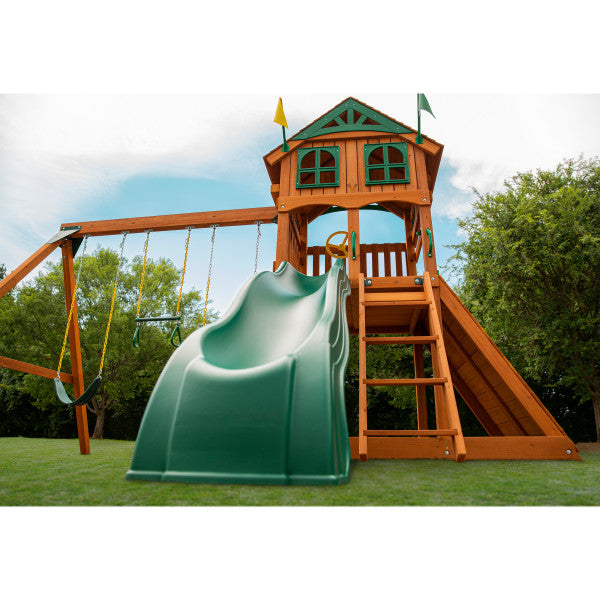 MazonvintagePlaysets Outing With Trapeze Bar Swing Set