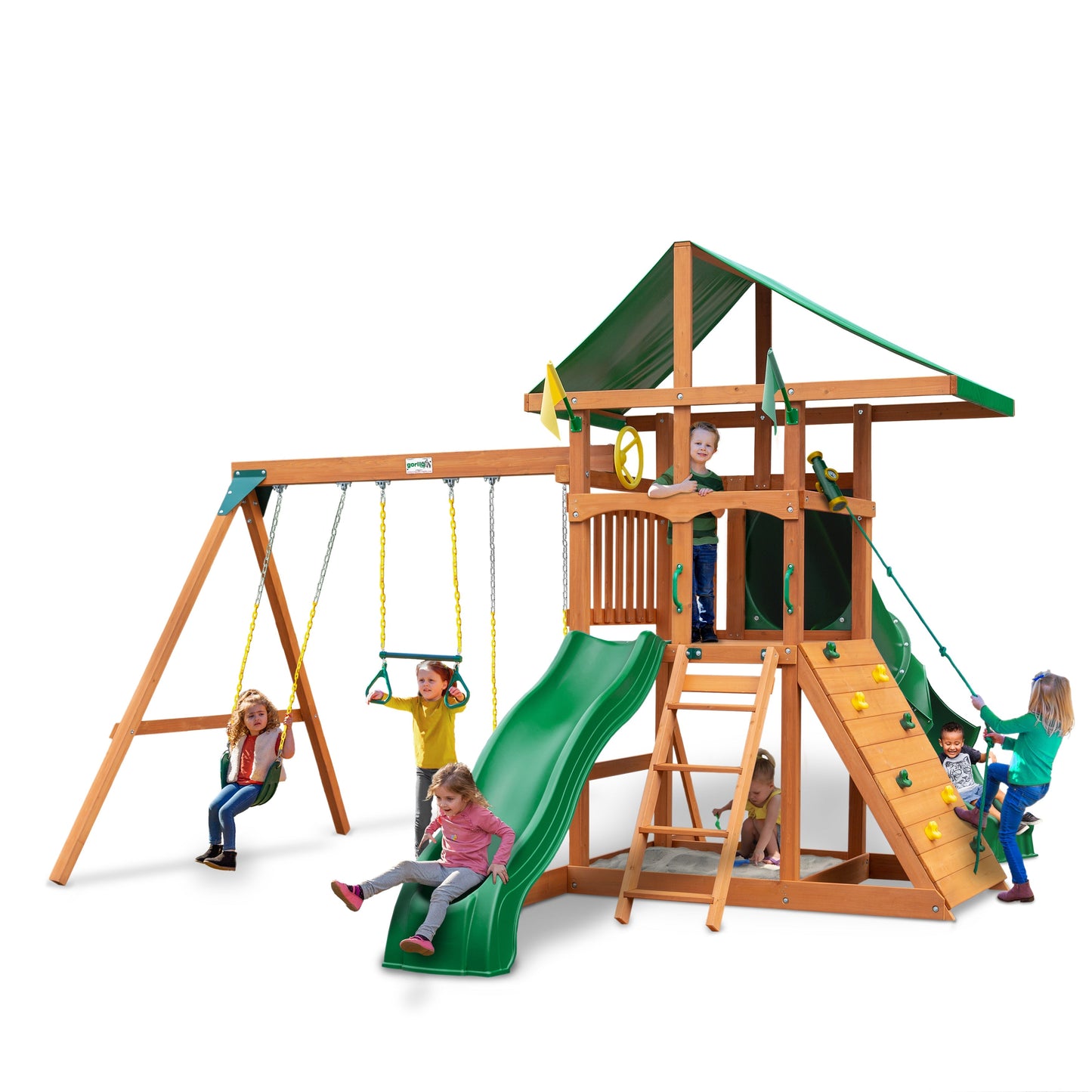 MazonvintagePlaysets Outing With Tube Slide Swing Set