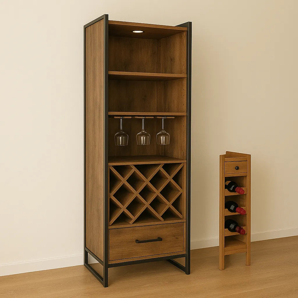 Modern Wine Cabinet Organizes Effortlessly