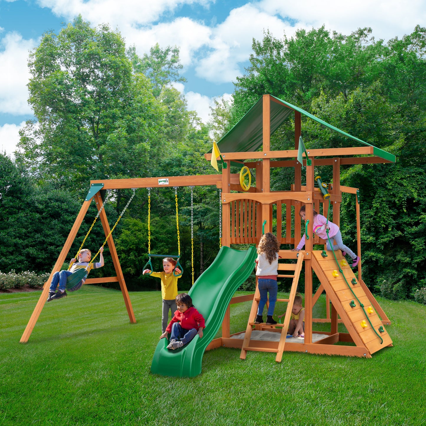 MazonvintagePlaysets Outing With Monkey Bars Swing Set