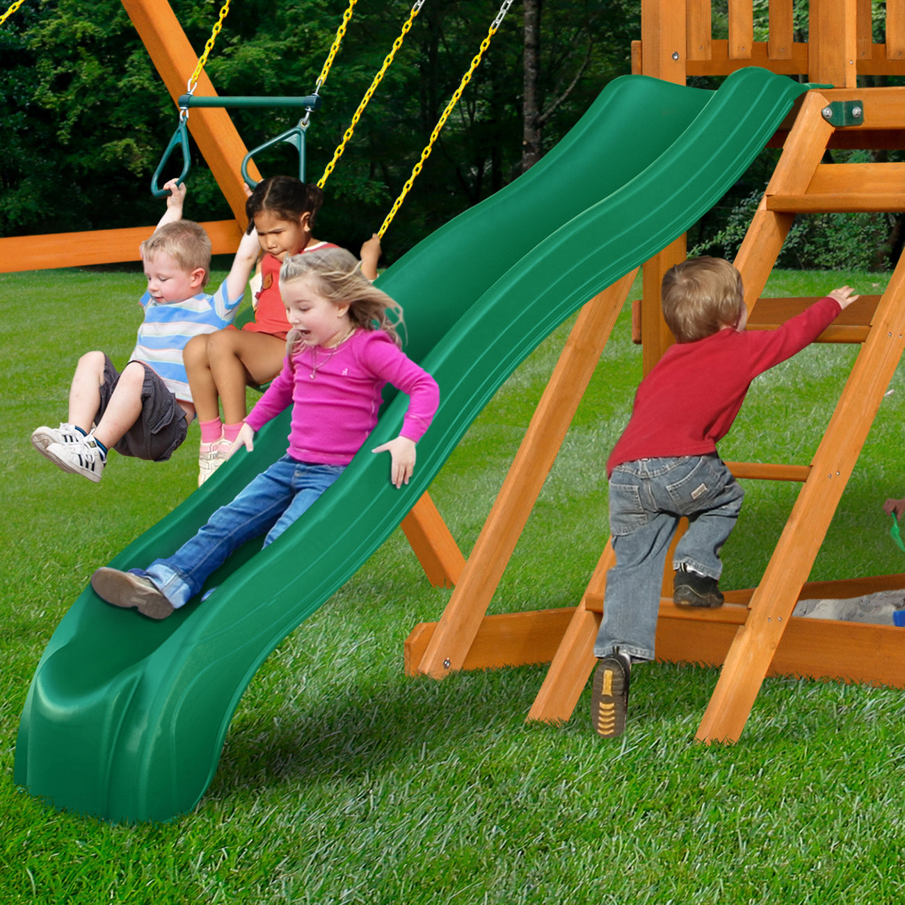 MazonvintagePlaysets Outing With Monkey Bars Swing Set