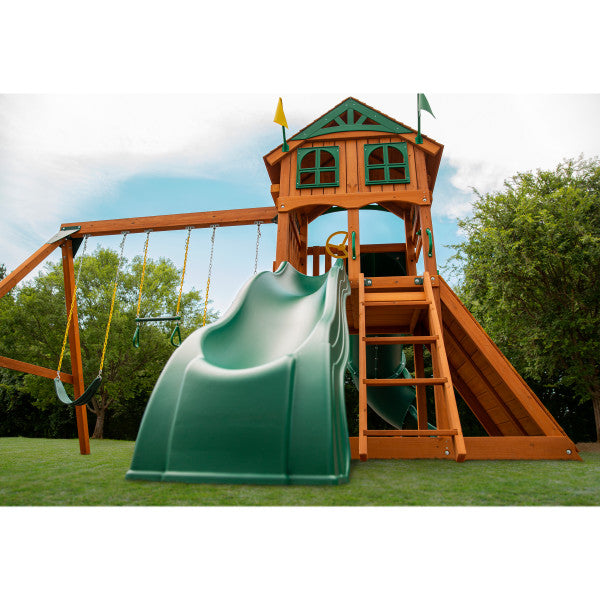 MazonvintagePlaysets Outing With Tube Slide Swing Set