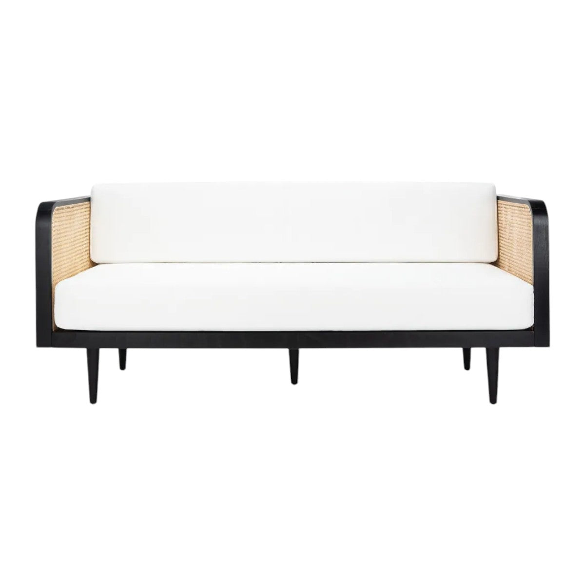Lia Teak Wood & Rattan 3 Seater Sofa