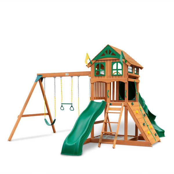MazonvintagePlaysets Outing With Tube Slide Swing Set