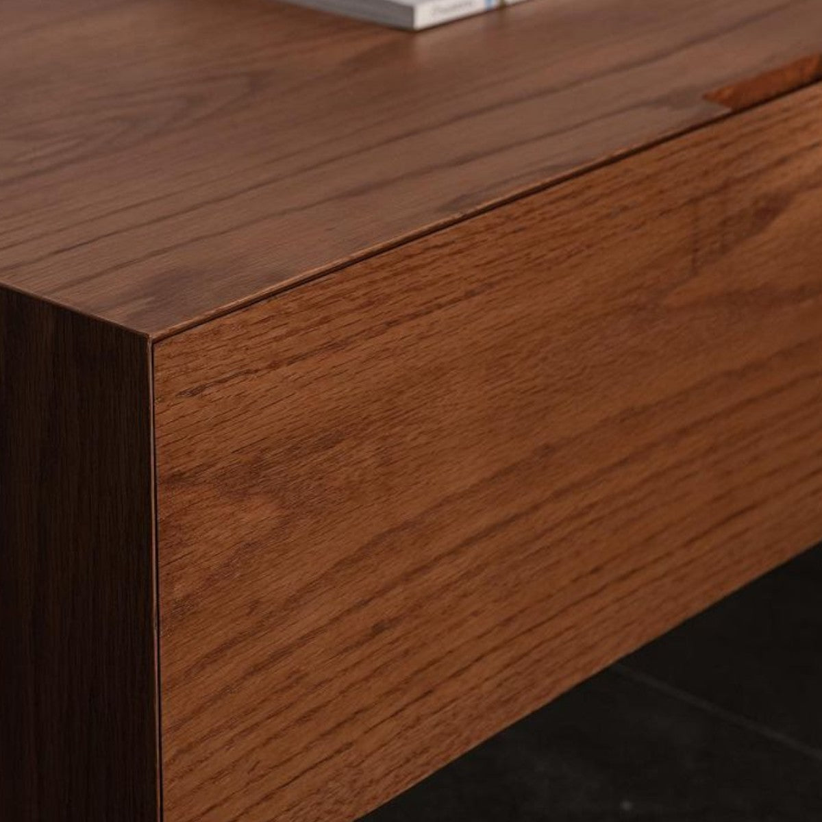 Caron Red Oak Wood TV Unit