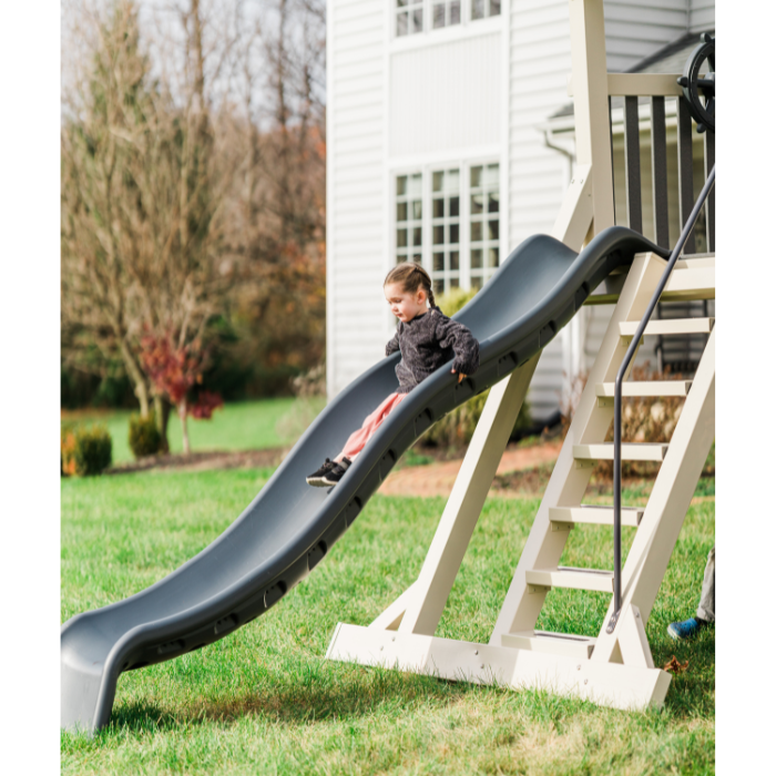 Comet Vinyl Swing Set with Monkey Bars