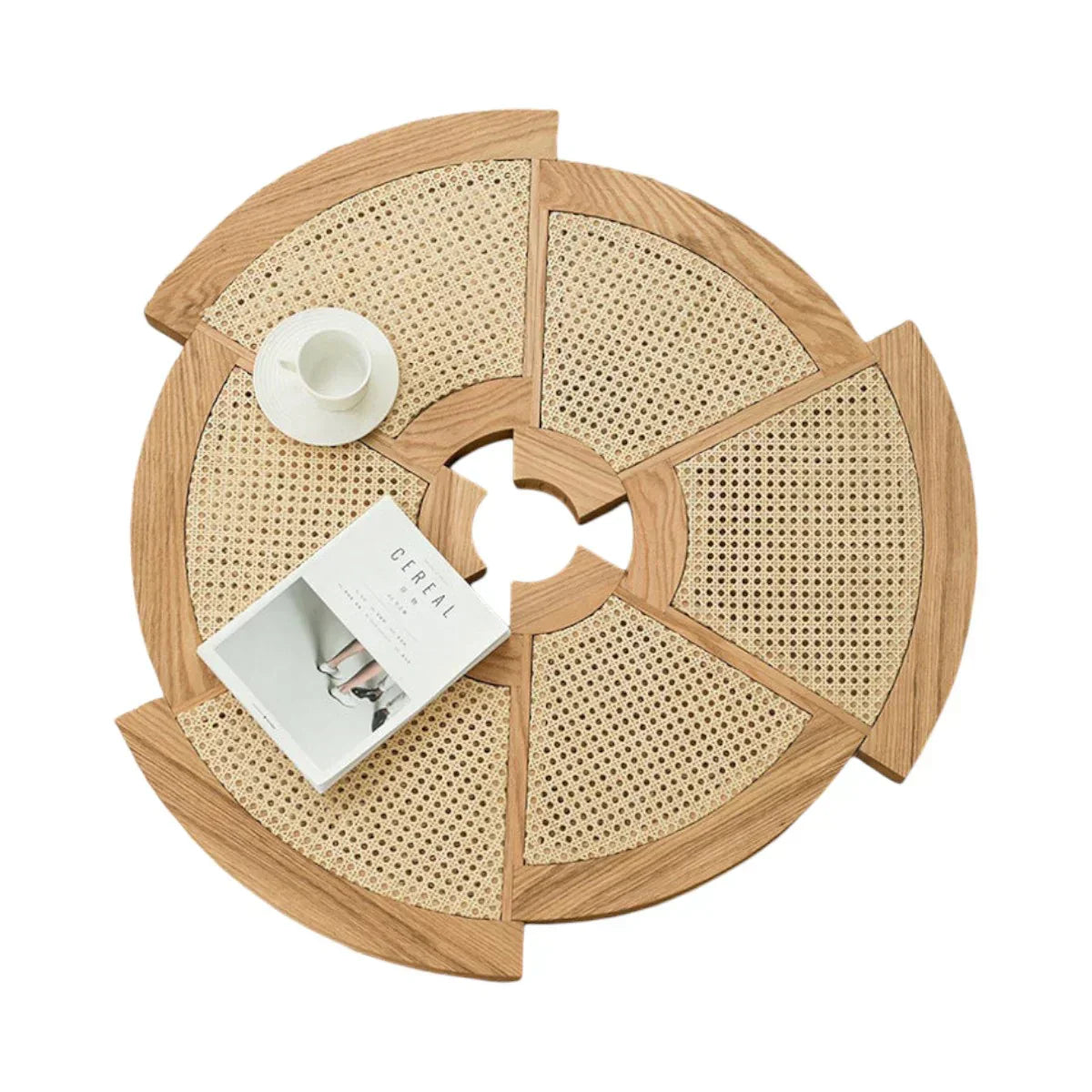 David Ash Wood & Rattan Coffee Table