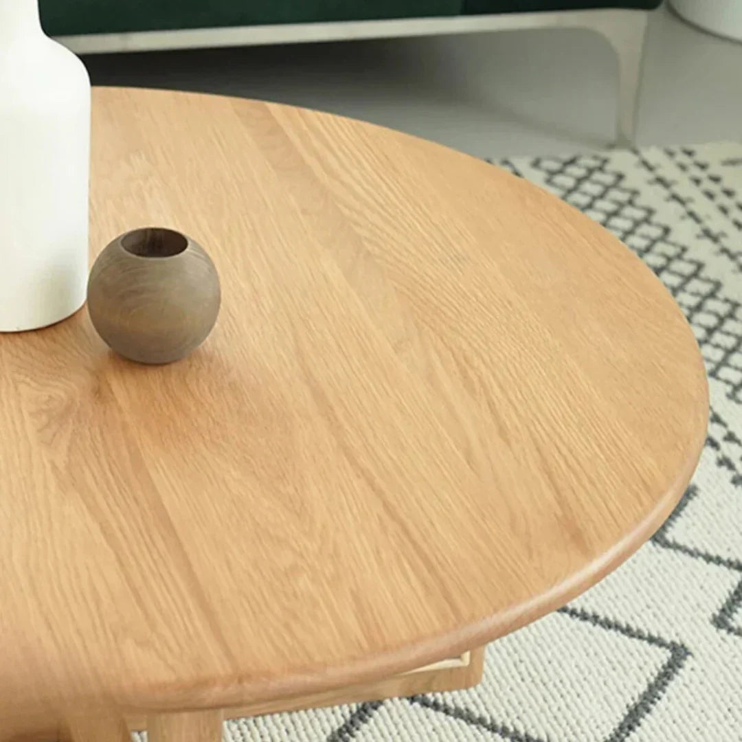 Dax Ash Wood & Rattan Coffee Table