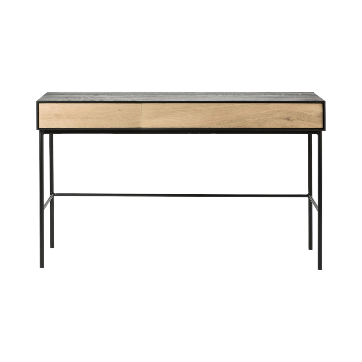 Earl Oak Wood Console Table With Stool