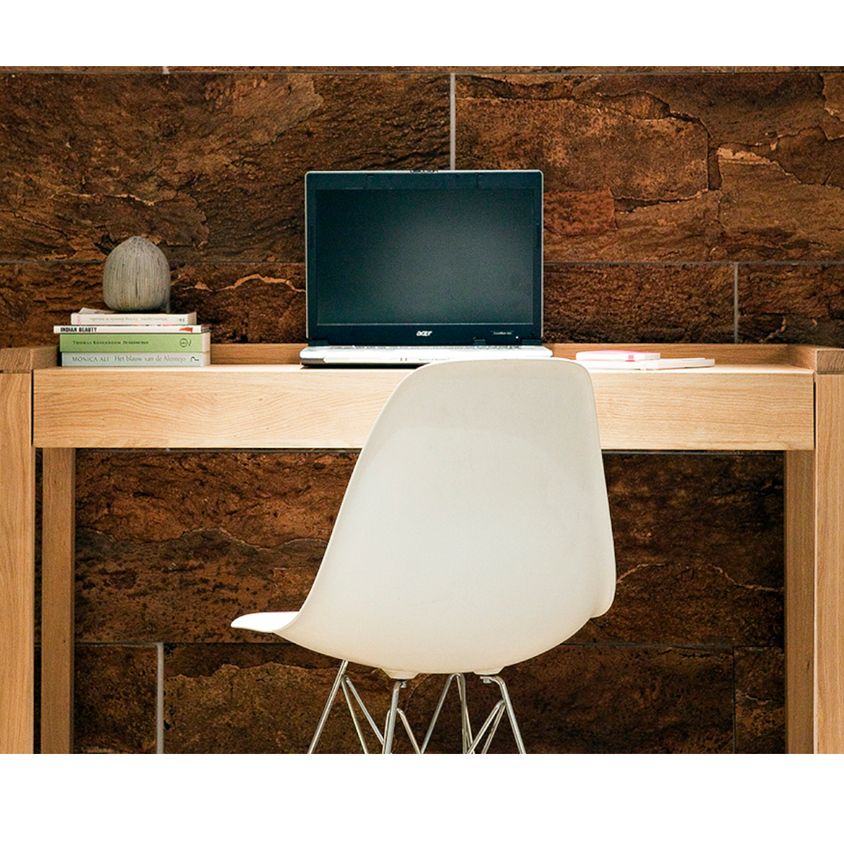 Earleen Oak Wood Console Table
