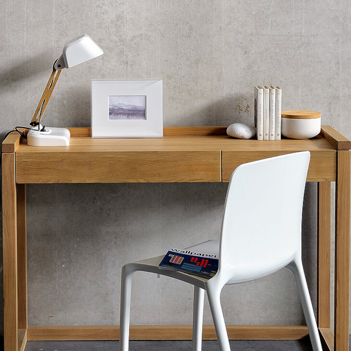 Earleen Oak Wood Console Table