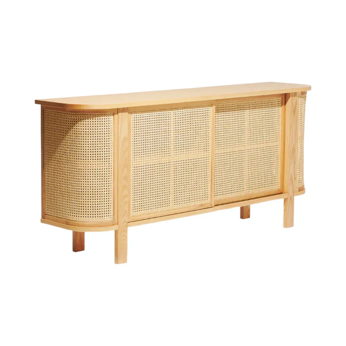 Edric Ash Wood & Rattan Sideboard