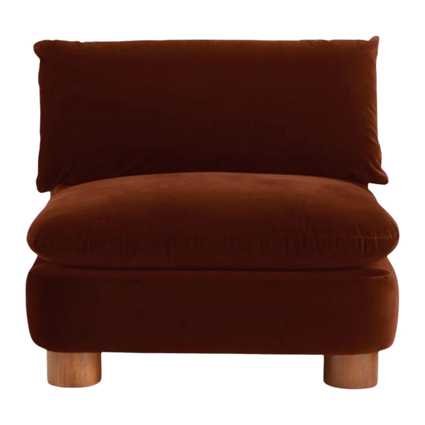 Eilis Teak Wood & Fabric 3 Seater Sofa