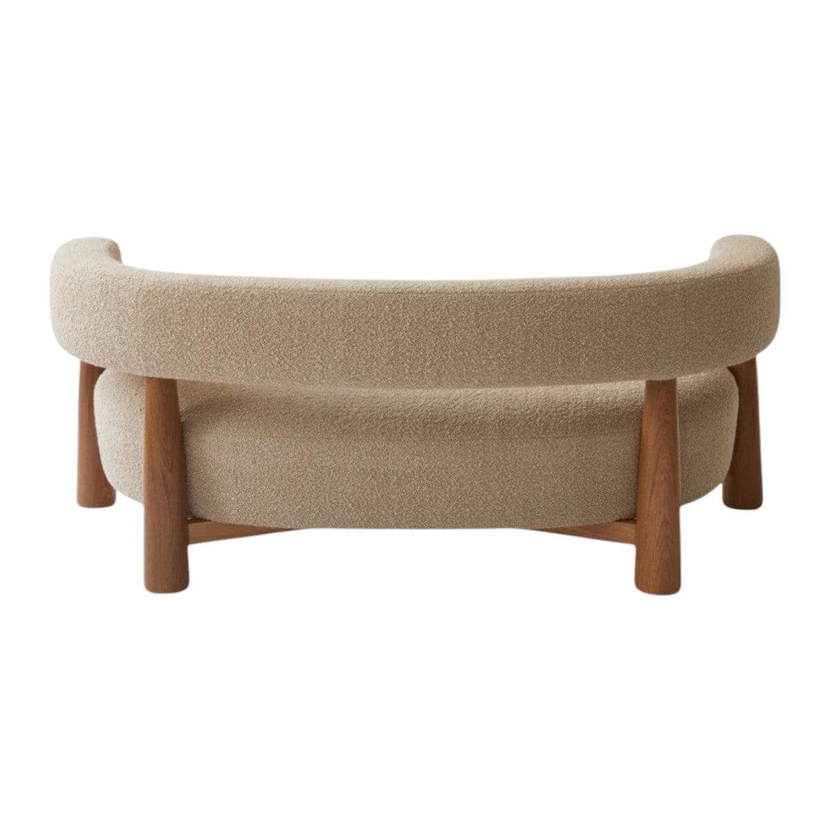 Eleven Oak Wood & Boucle 3+1+1 Sofa