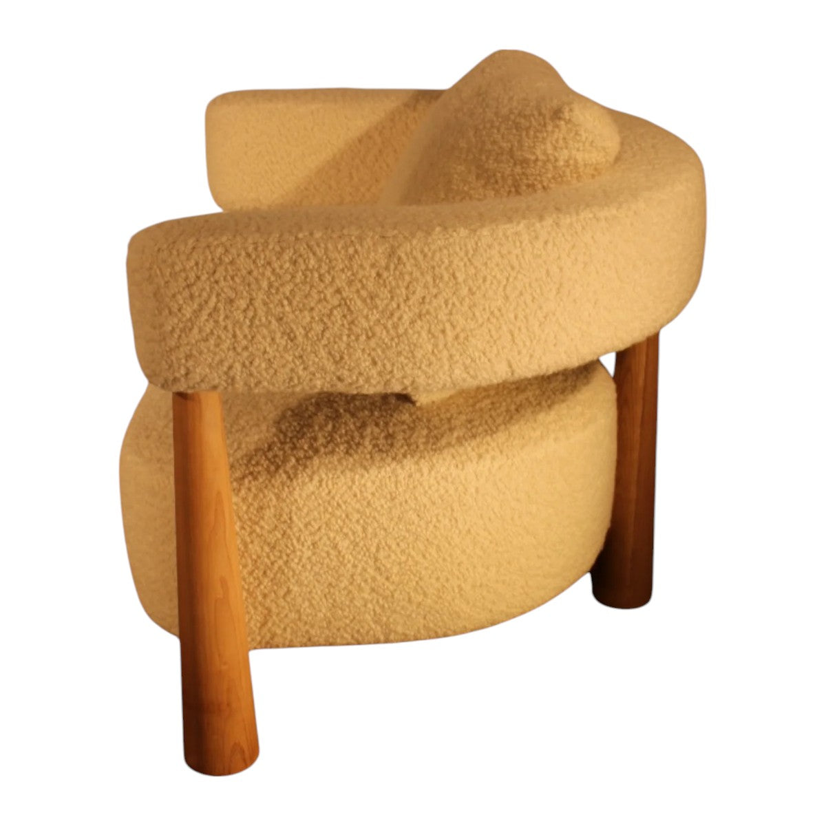 Eleven Oak Wood & Boucle 3+1+1 Sofa