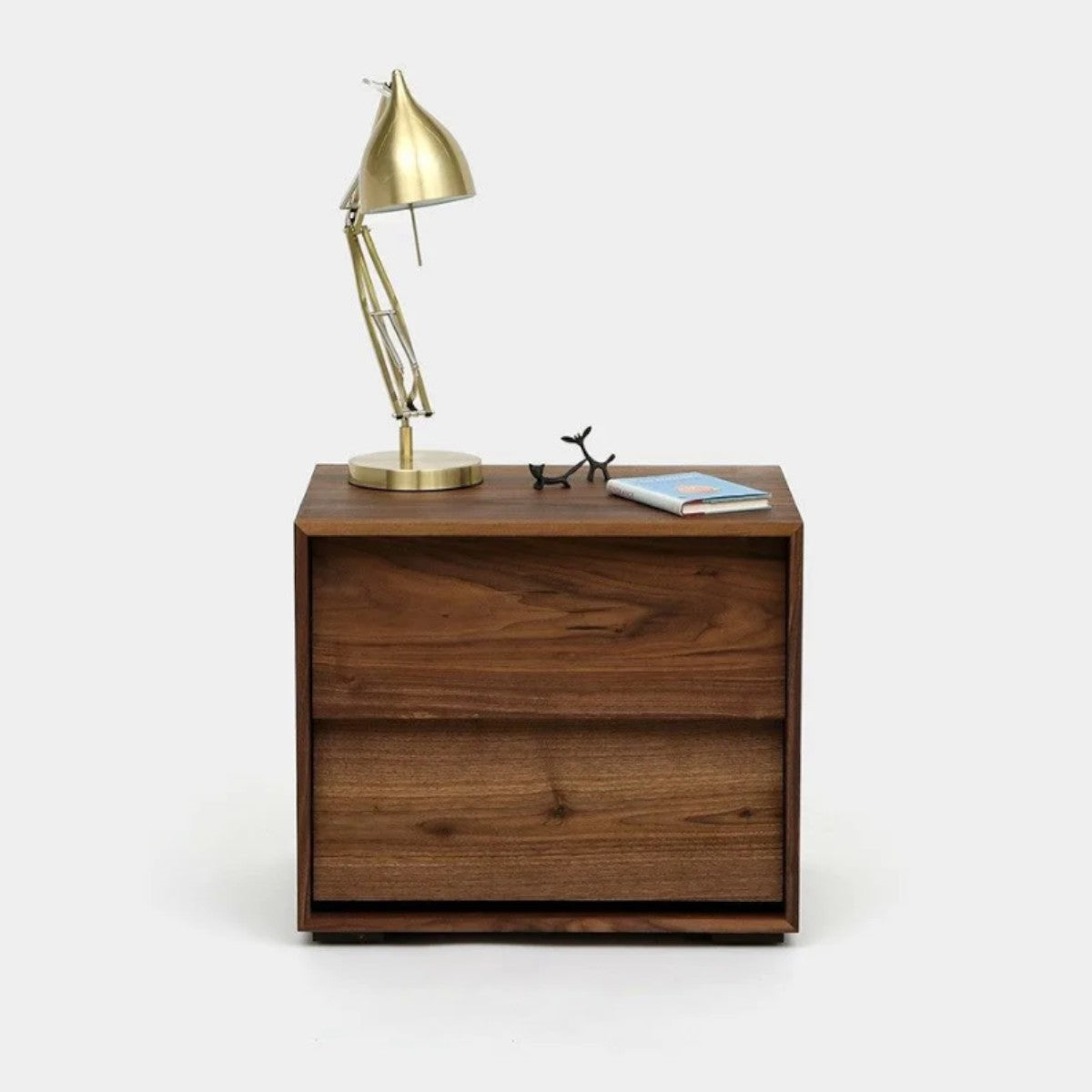Fabian Walnut Wood Bedside