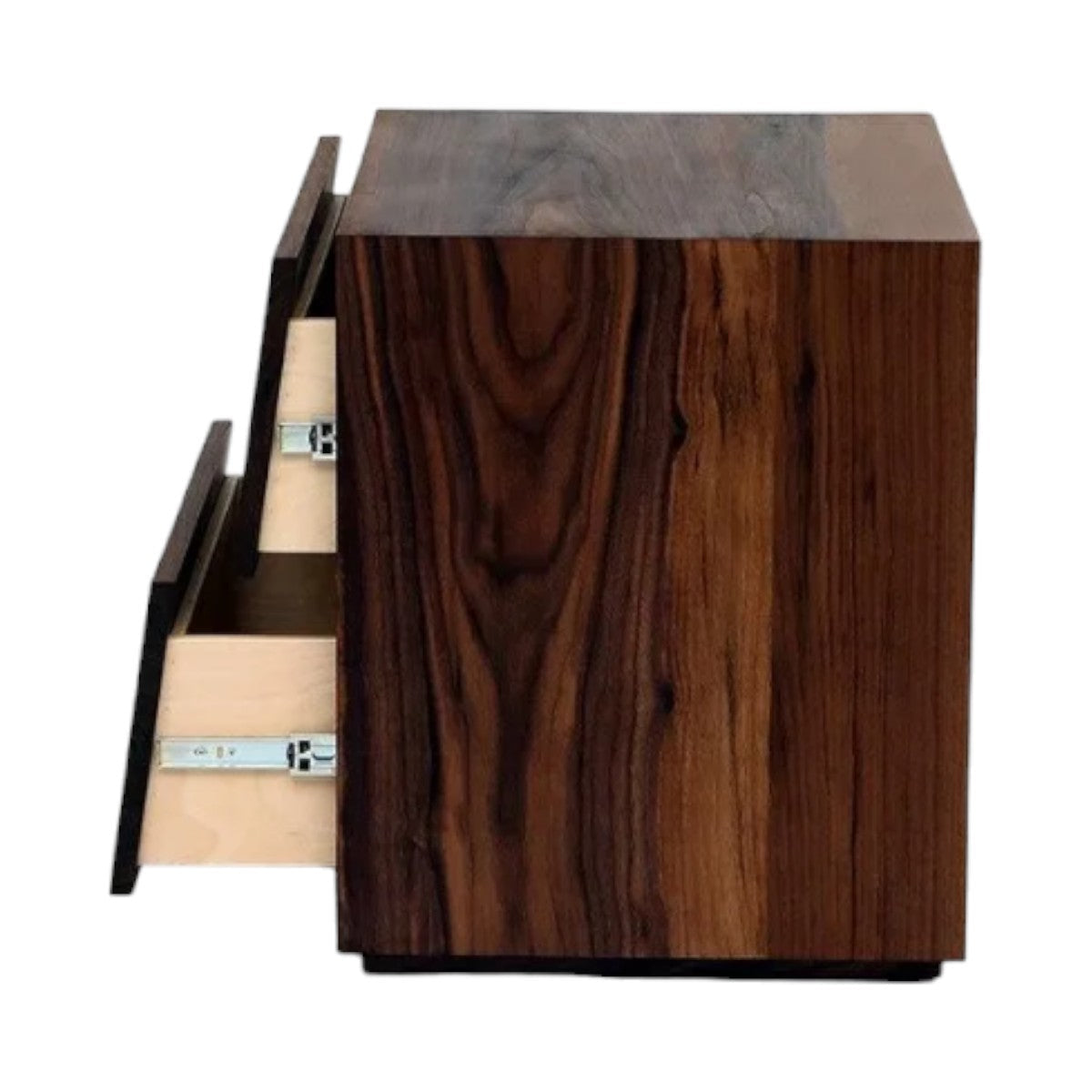 Fabian Walnut Wood Bedside