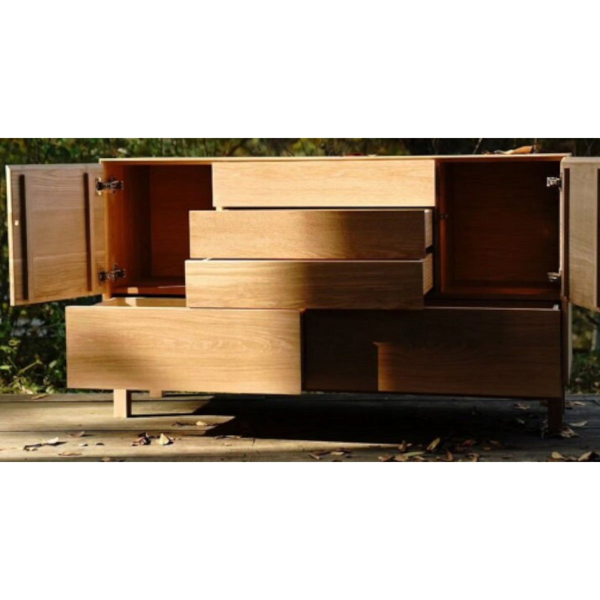 Helsa Oak Wood Chest Of Drawers