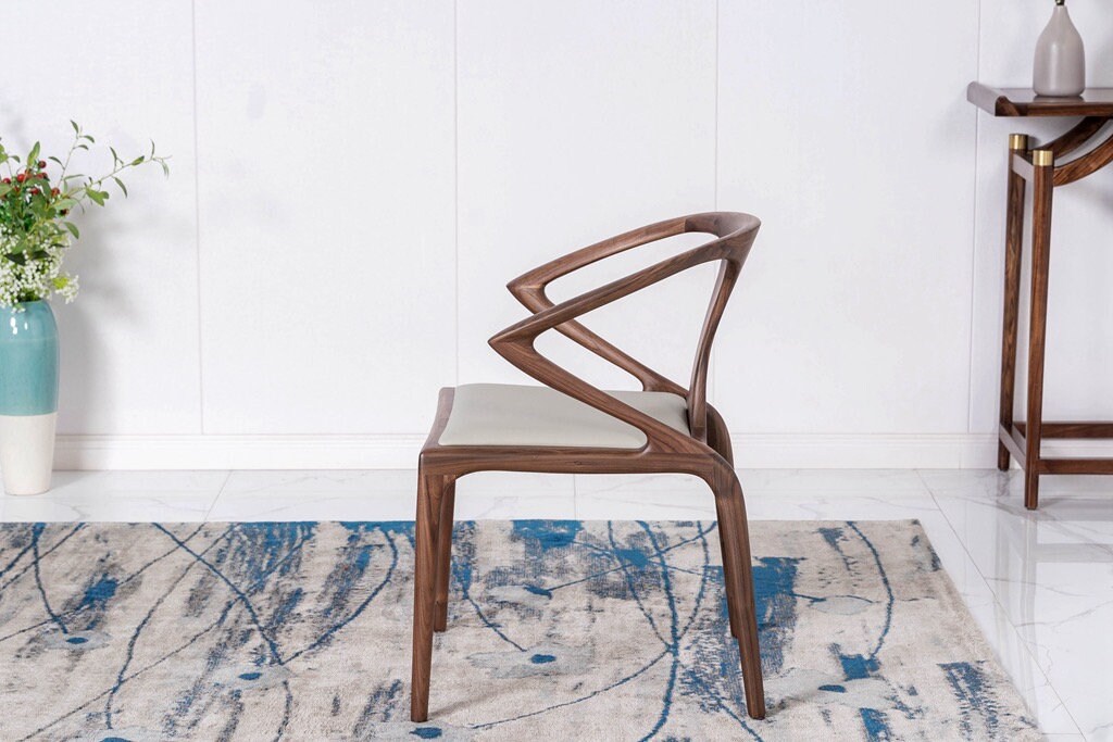 Mazonvintage-Danish Modern Butterfly Black Walnut Wood Armchair