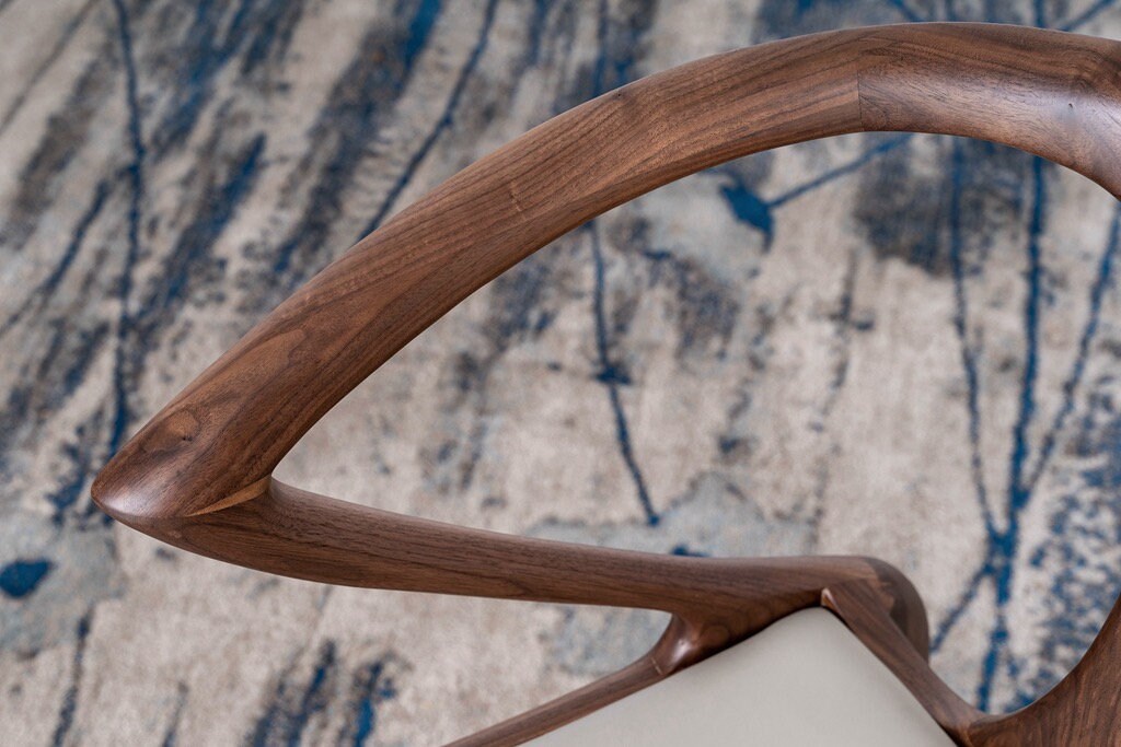 Mazonvintage-Danish Modern Butterfly Black Walnut Wood Armchair