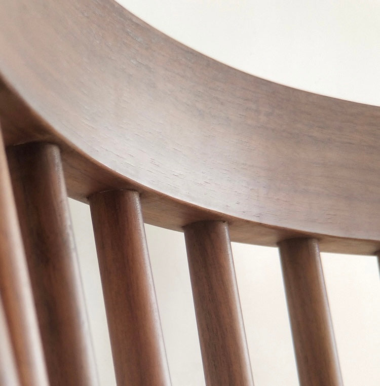 Mazonvintage-Windsor High Back Black Walnut Wood Chair