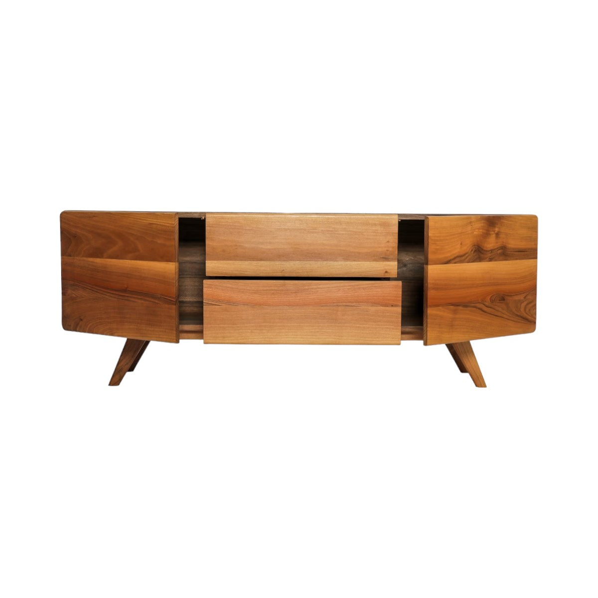 Josue Walnut Wood TV Unit