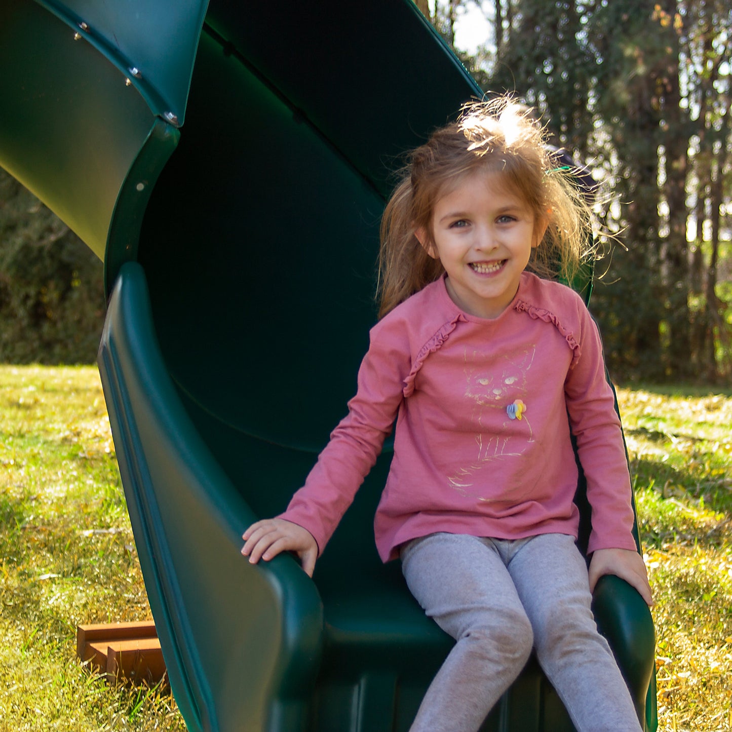 MazonvintagePlaysets Outing With Tube Slide Swing Set