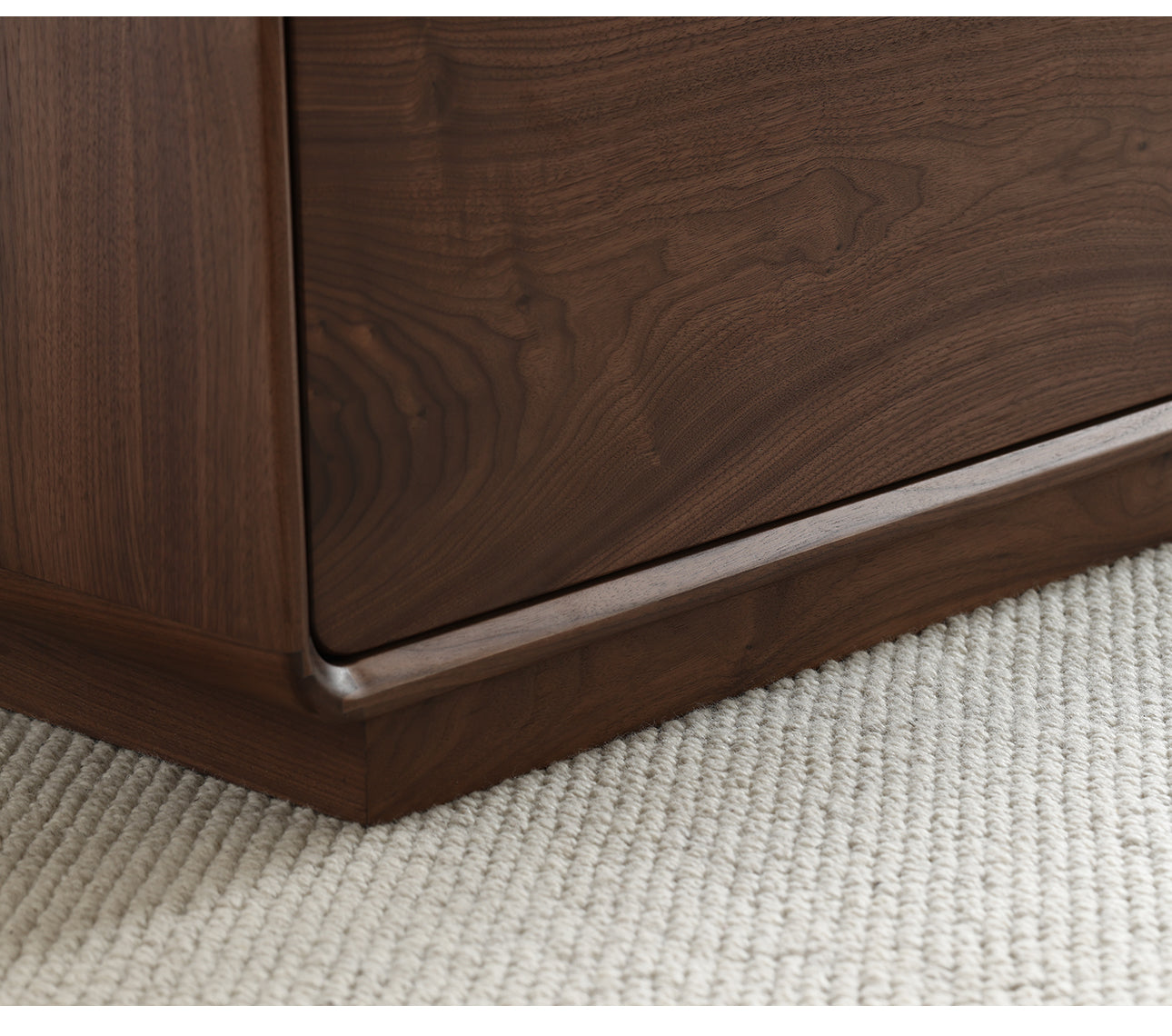 Mazonvintage-Minimalistic Design Solid Walnut Wood Coffee Table with 2 Big Drawers