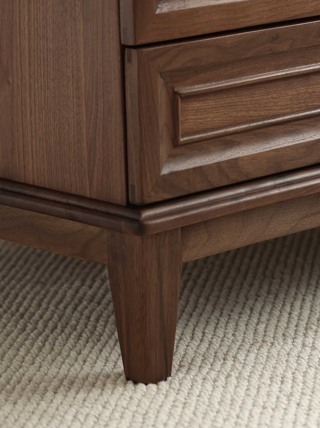 Mazonvintage-American Multi-Drawers Black Walnut Wood Coffee Table