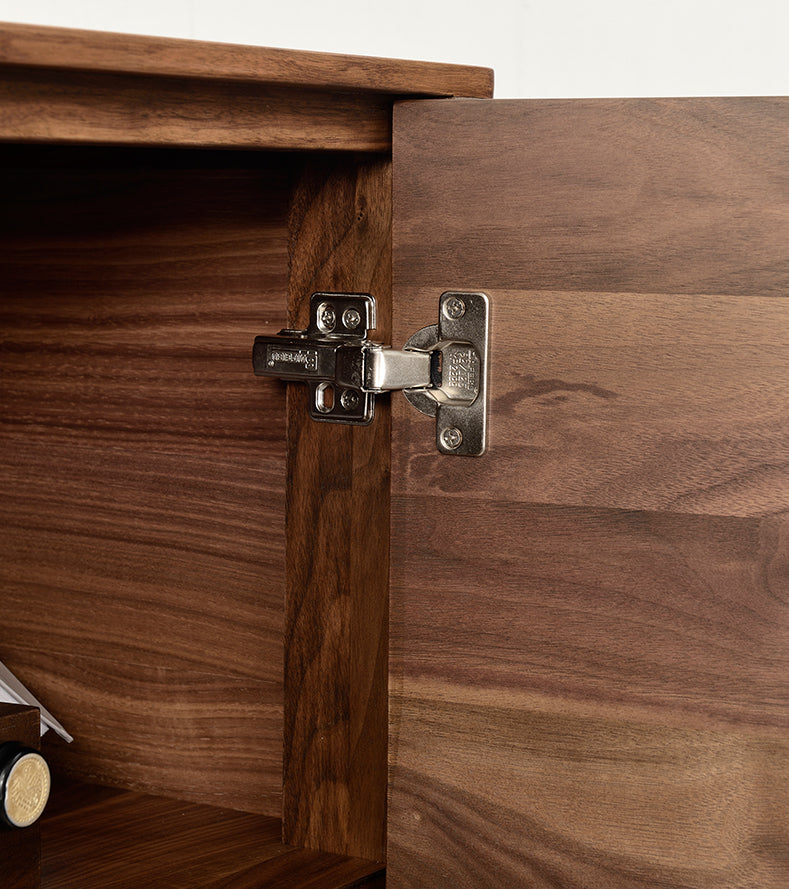 Mazonvintage-Sophisticated Chic Black Walnut Wood Sideboard