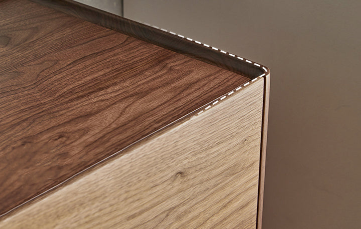 Mazonvintage-Serenity Natural Black Walnut Wood Finish Credenza