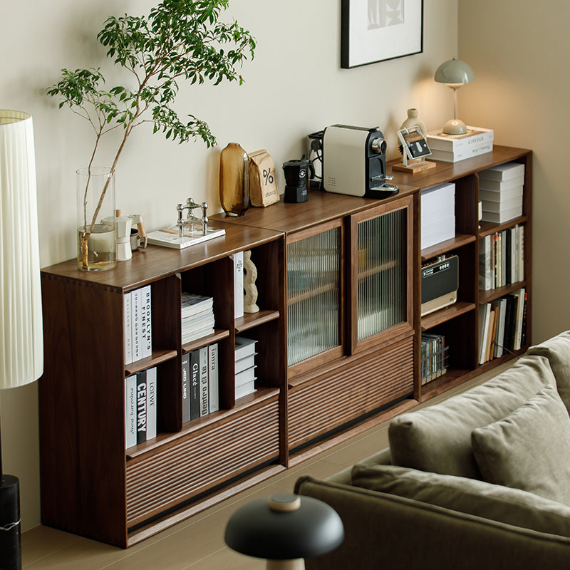 Mazonvintage-Crescendo Solid Walnut Wood Cube Bookcase