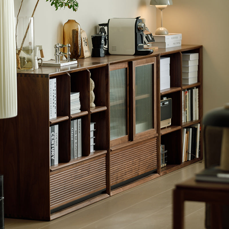Mazonvintage-Crescendo Solid Walnut Wood Cube Bookcase