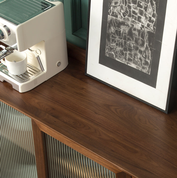 Mazonvintage-Minimalism Solid American Black Walnut Wood Kitchen Cabinet