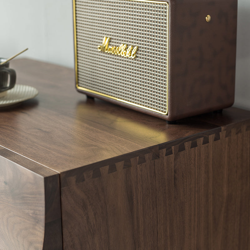 Mazonvintage-Lush Wave Layer Solid Walnut Wood Dresser