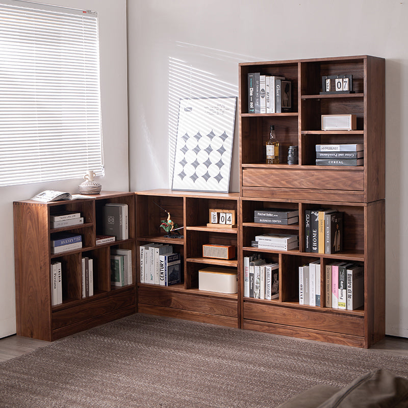 Mazonvintage-Harmonic Solid Walnut Square Bookcase